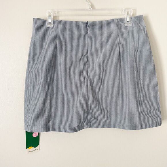 Halara Size L Blue Corduroy Zip Back Skort Skirt NEW NWT - Picture 3 of 5